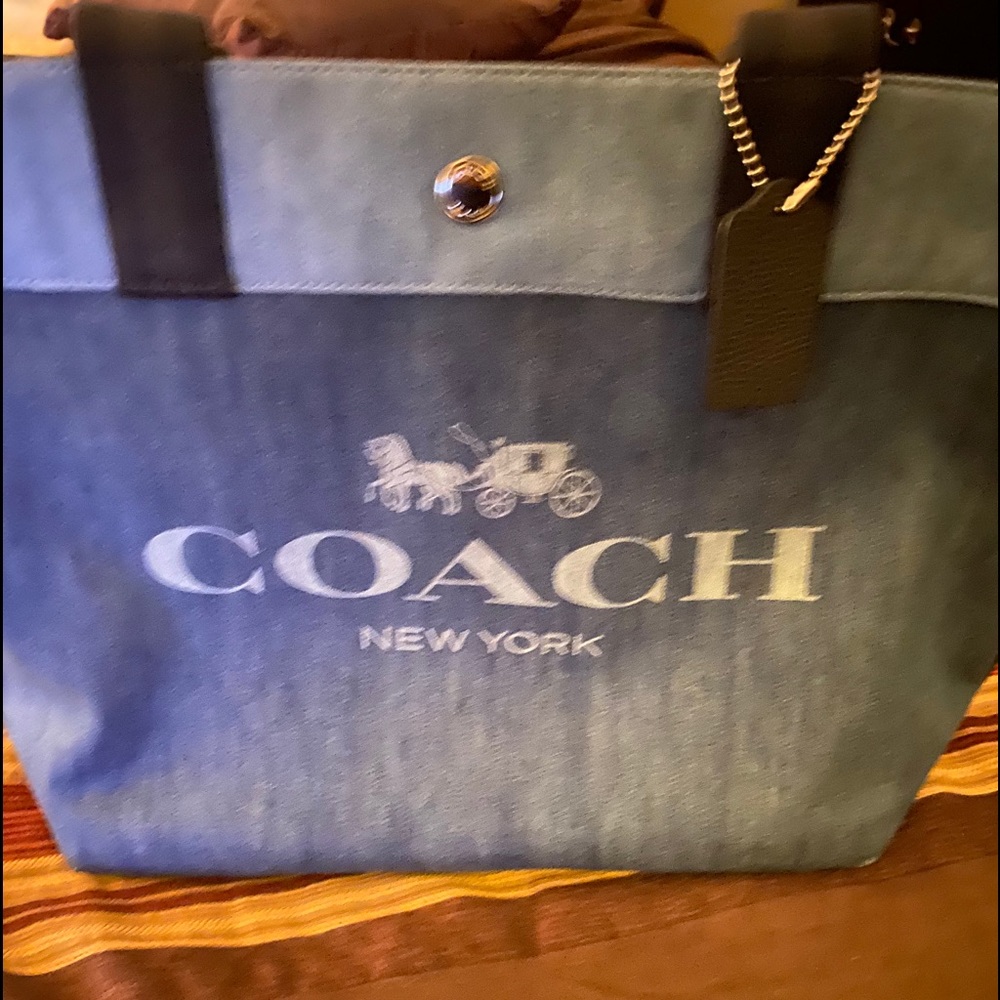 Denim Coach bag